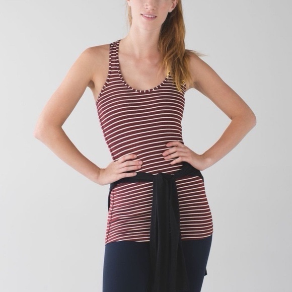 Lululemon Cool Racerback- Heathered Bordeaux Drama- Size 8 - Picture 1 of 4